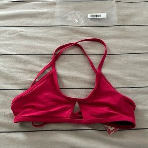 Fleo Keyhole Scoop Bikini Top - Cherry Pink Medium